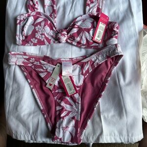Hawaiian floral bathing suit